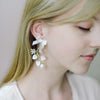 bridal bow and pearl earrings by twigs & honey