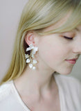bridal bow and pearl earrings by twigs & honey