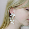 bridal bow and pearl earrings by twigs & honey