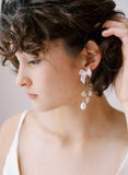 bridal bow and pearl earrings by twigs & honey