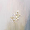 bridal bow and pearl earrings by twigs & honey