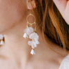 Handmade bridal flower earrings by twigs and honey