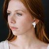 rose and pearl bridal earrings by twigs and honey