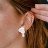 rose and pearl bridal earrings by twigs and honey