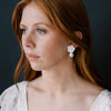 rose and pearl bridal earrings by twigs and honey