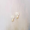 rose and pearl bridal earrings by twigs and honey