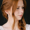 pearl and crystal bow bridal earrings by twigs and honey