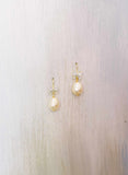 pearl and crystal bow bridal earrings by twigs and honey