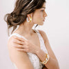 crystal geode inspired bridal gold hoop earrings by twigs and honey