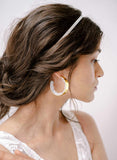 crystal geode inspired bridal gold hoop earrings by twigs and honey