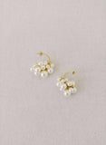 bridal pearl and gold hoop earrings by twigs and honey