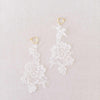 alencon lace bridal hoop earrings by twigs & honey