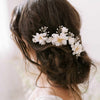 magnolia flower bridal hair pin set by twigs and honey