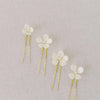 handmade clay flower bobby pin set by twigs and honey
