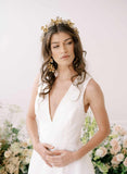 bridal flower tiara headpiece by twigs and honey