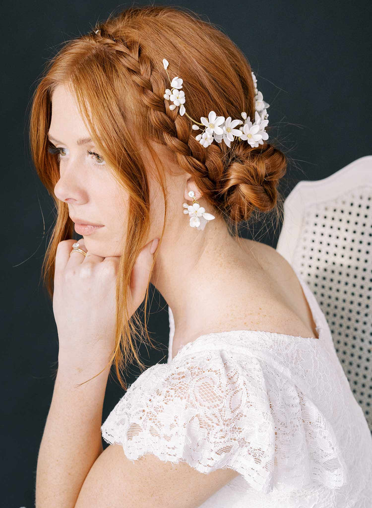 bridal flower headpiece by twigs and honey