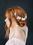 bridal flower headpiece by twigs and honey