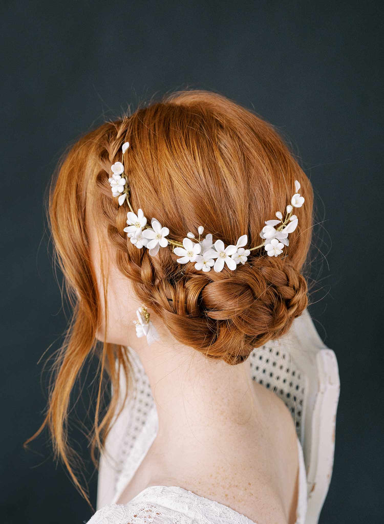 bridal flower headpiece by twigs and honey