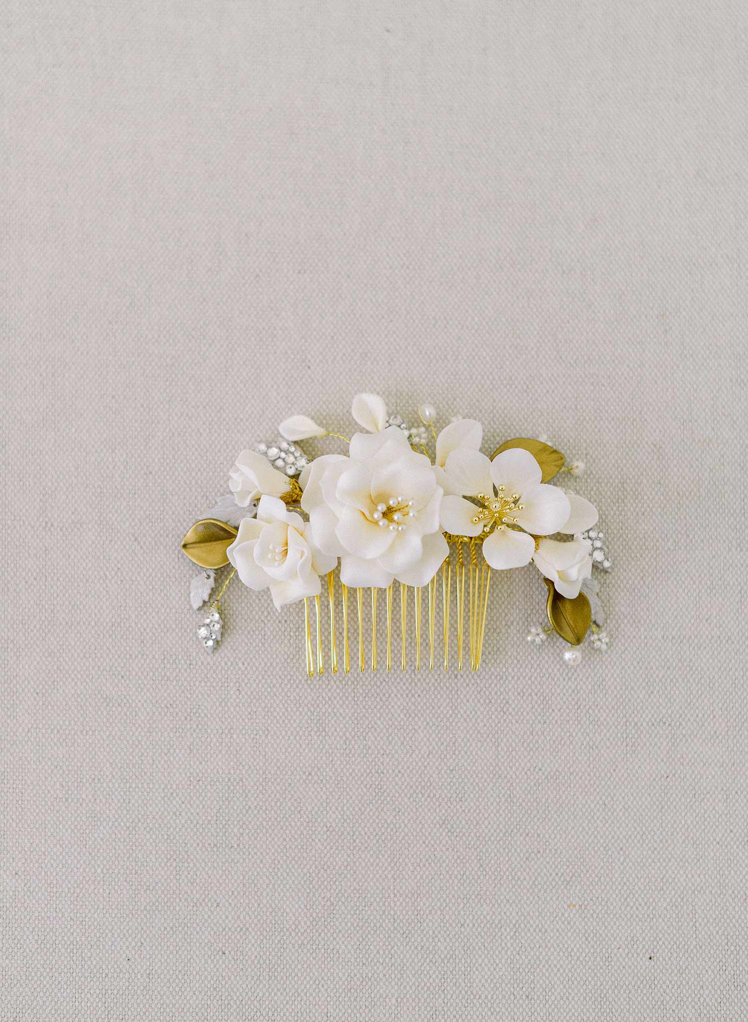 Buttercream flowers bridal hair comb - Style #2328