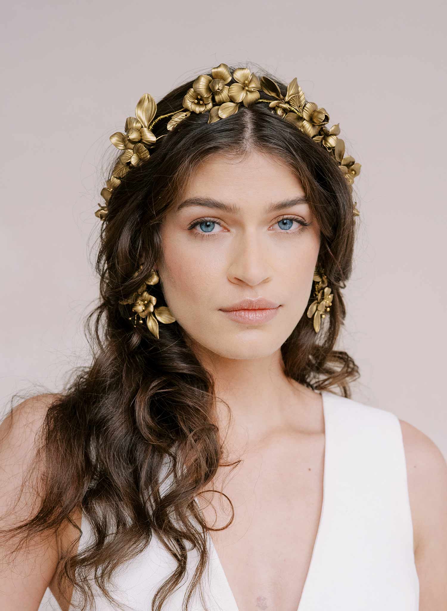 Bridal tiara, flower crown - Flourishing garden raised tiara