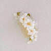 Handmade clay magnolia flower hair comb by twigs and honey