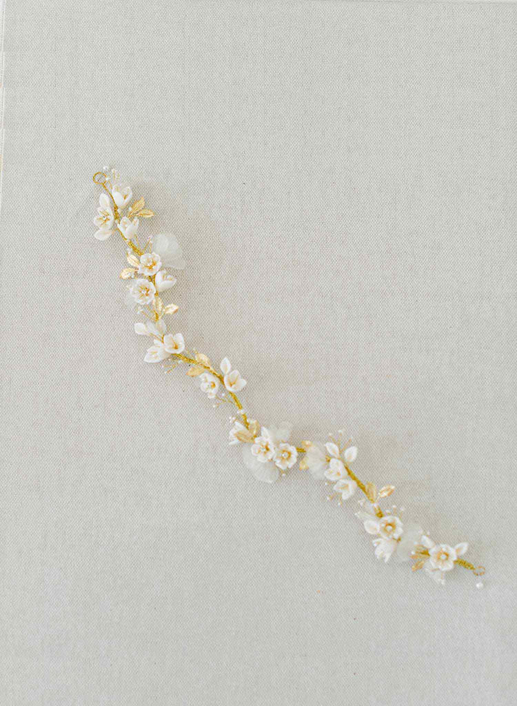 bridal blossom hair vine by twigs and honey