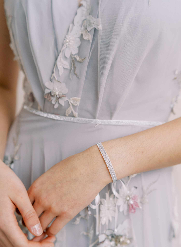 crystal and silk bridal belt by twigs and honey