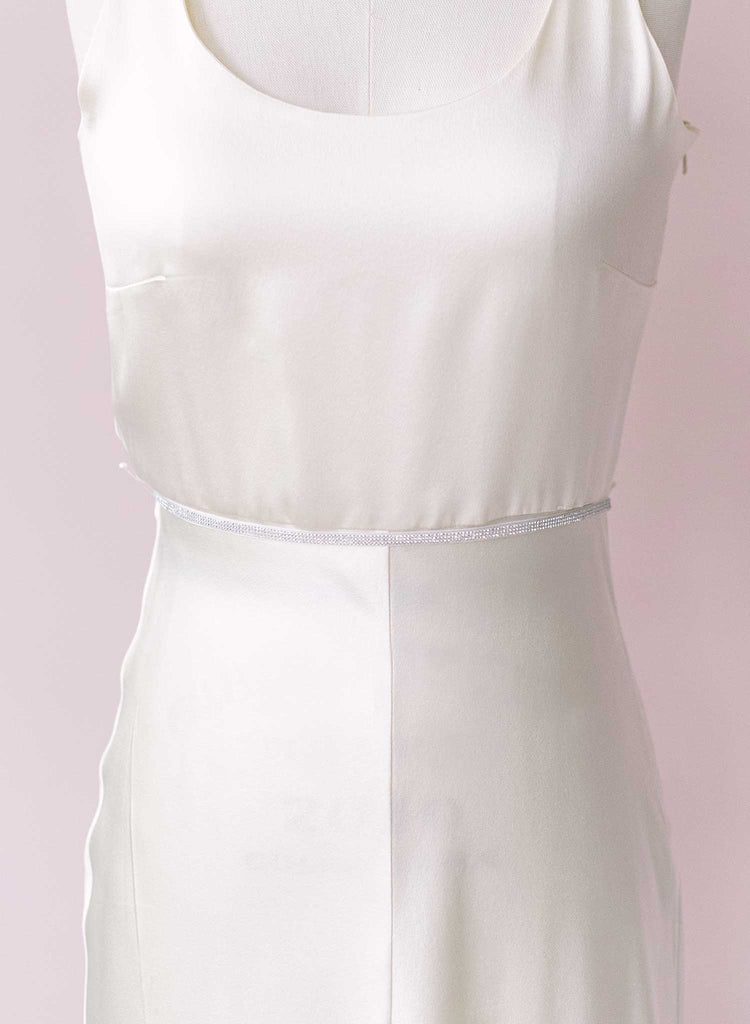 crystal and silk bridal belt by twigs and honey