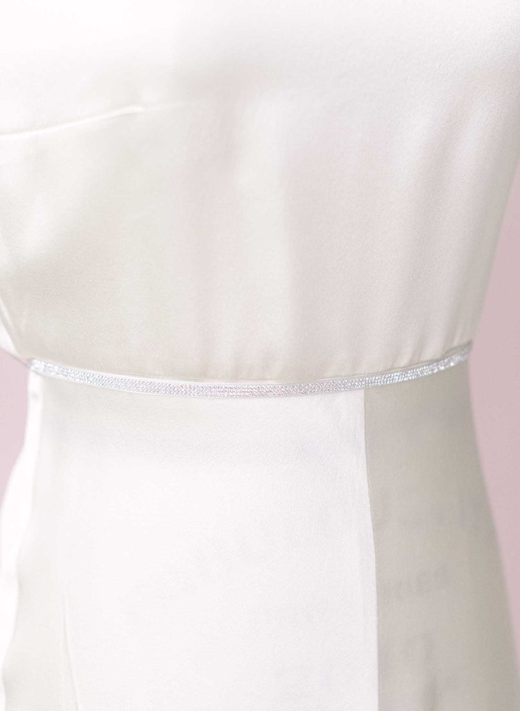 crystal and silk bridal belt by twigs and honey