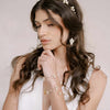 pearl and gold bridal wrap bracelet by twigs and honey