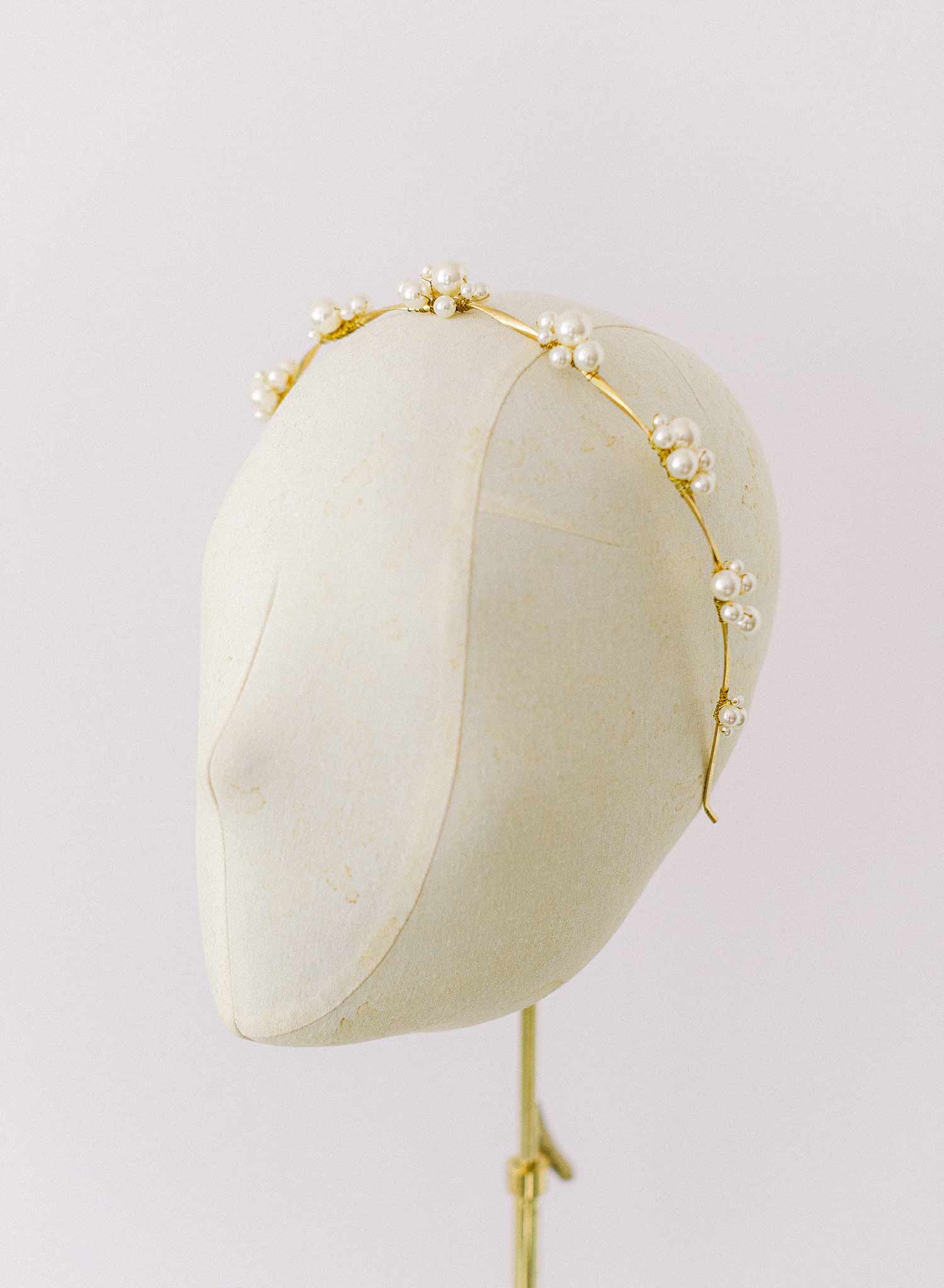 Pearl cluster bridal headband - Style #2339