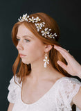 handmade magnolia flower bridal hair vine by twigs & honey