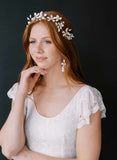 handmade magnolia flower bridal hair vine by twigs & honey