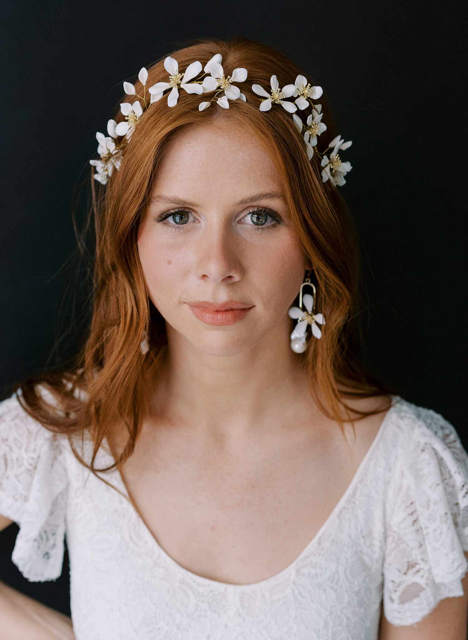 handmade magnolia flower bridal hair vine by twigs & honey