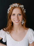 handmade magnolia flower bridal hair vine by twigs & honey