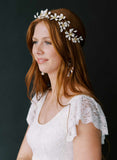 handmade magnolia flower bridal hair vine by twigs & honey