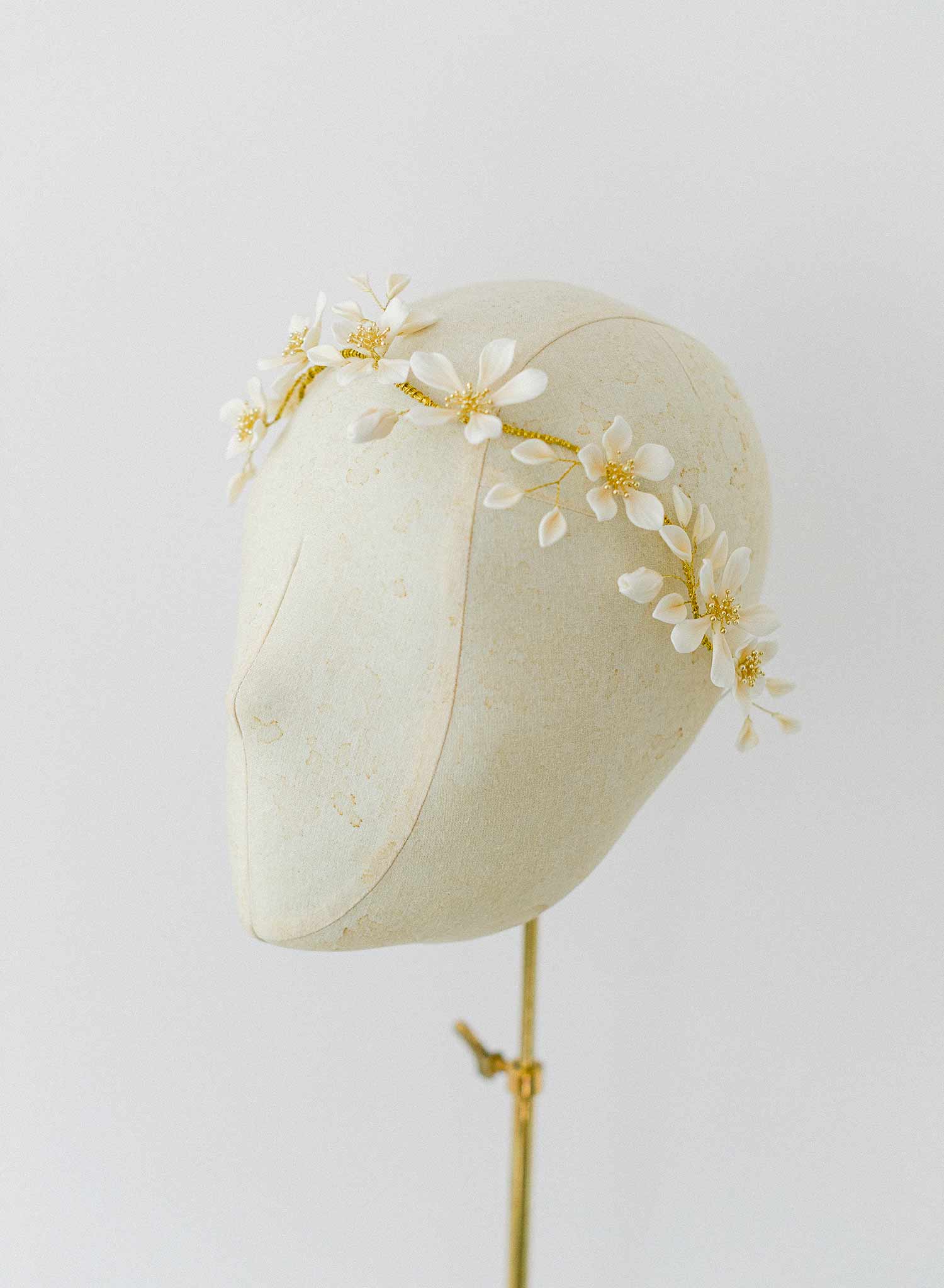 handmade magnolia flower bridal hair vine by twigs & honey