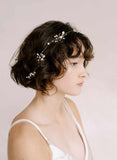 hand wired bridal bead and pearl hair vine by twigs and honey