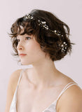 hand wired bridal bead and pearl hair vine by twigs and honey