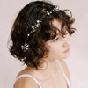 hand wired bridal bead and pearl hair vine by twigs and honey