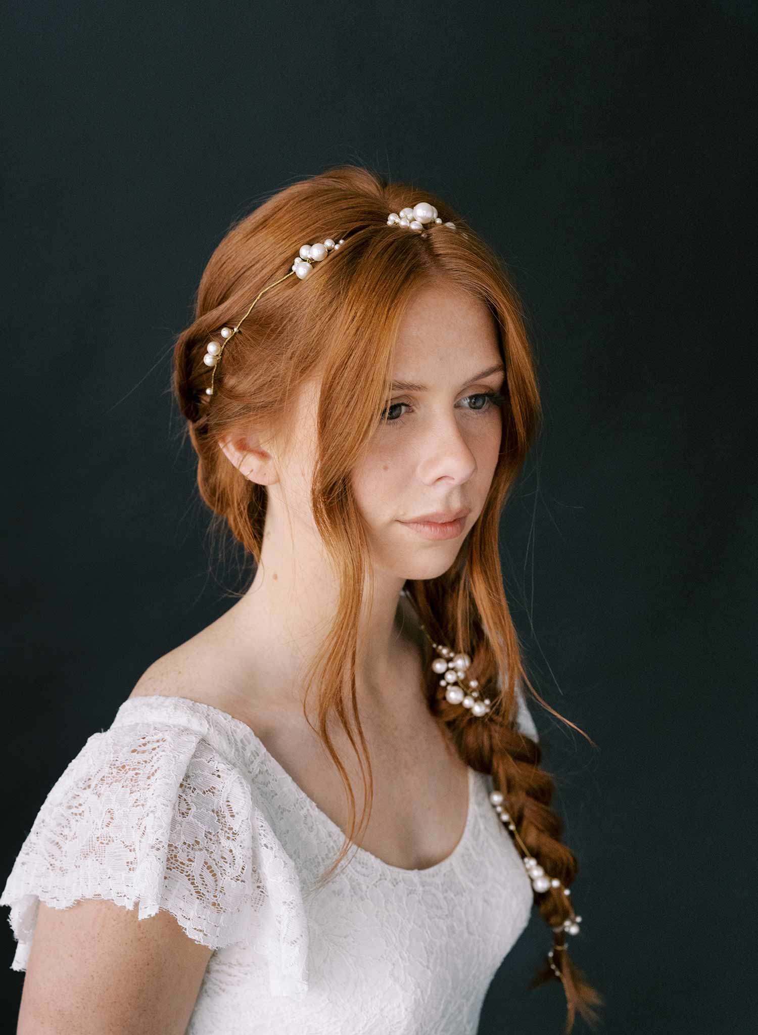 extra long bridal pearl hair vine by twigs and honey