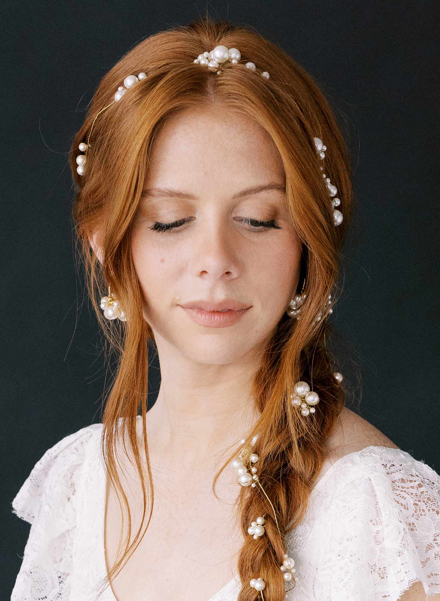 extra long bridal pearl hair vine by twigs and honey