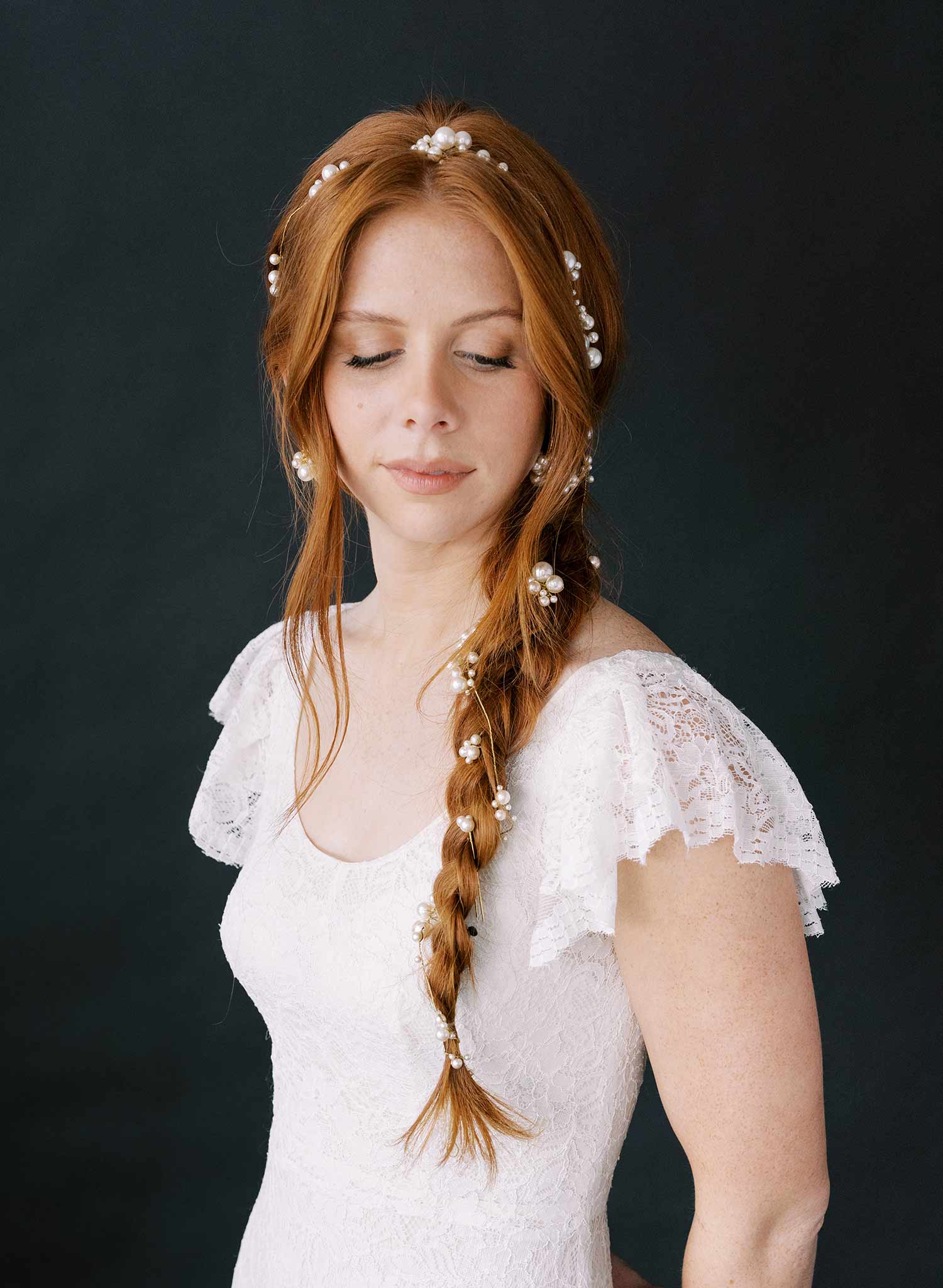 extra long bridal pearl hair vine by twigs and honey