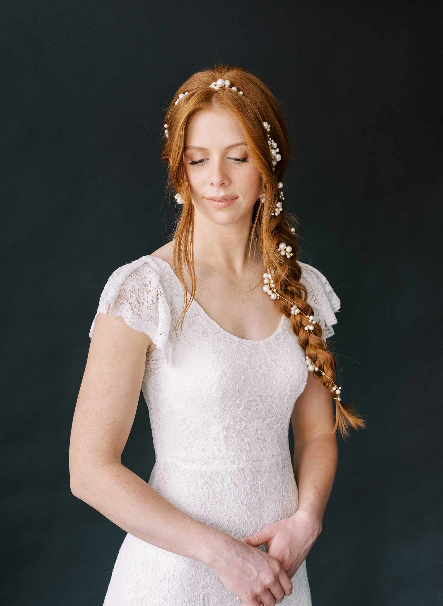 extra long bridal pearl hair vine by twigs and honey