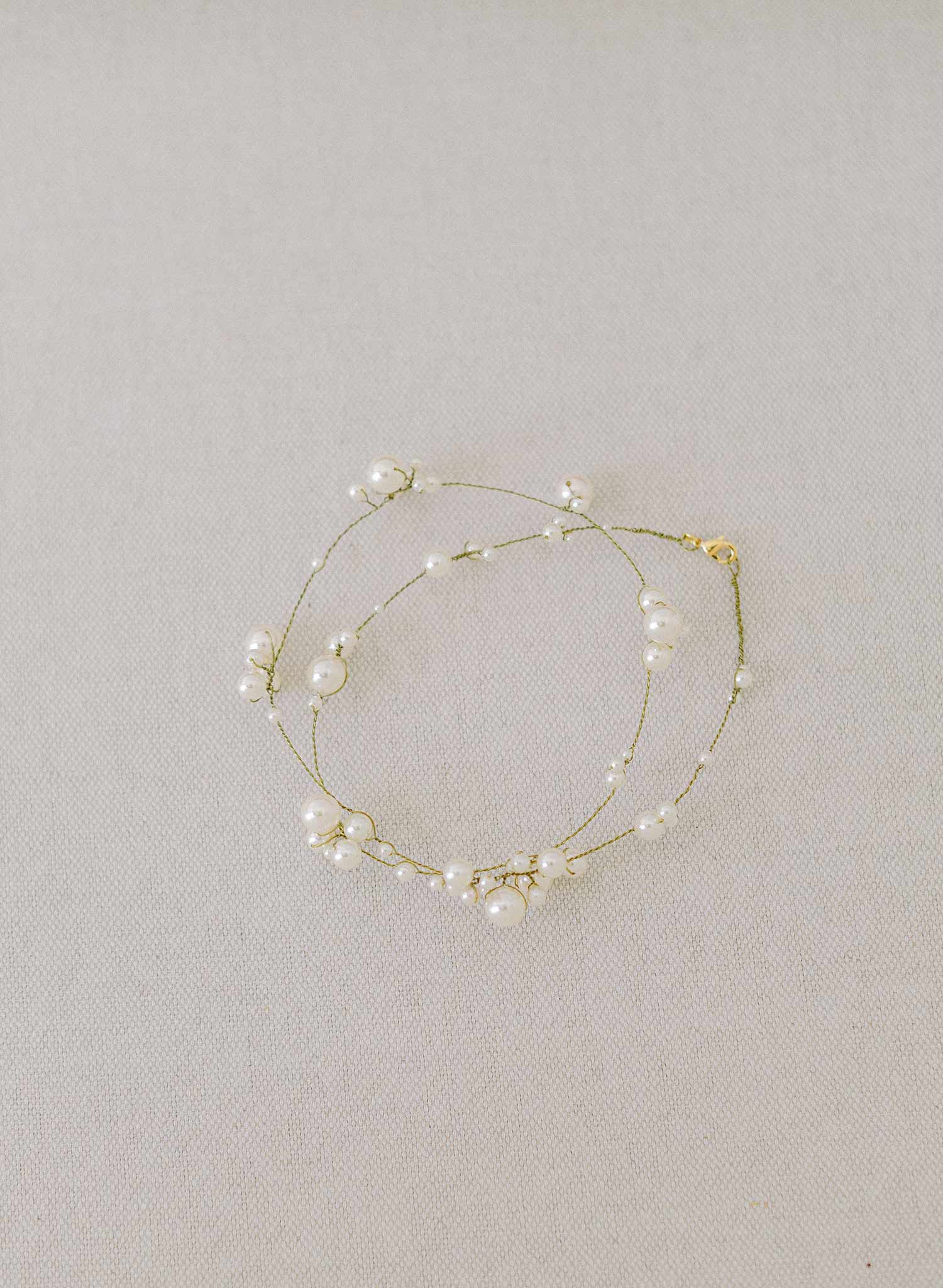 Pearl clusters bridal bracelet - Style #2346
