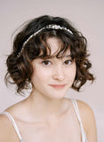 freshwater pearl and opal crystal bridal hair vine by twigs & honey