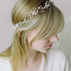 freshwater pearl and opal crystal bridal hair vine by twigs & honey