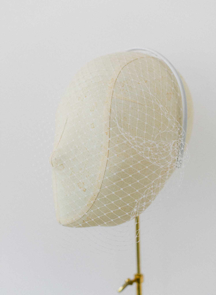 birdcage veil bridal headband by twigs & honey