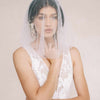 crystal embellished short tulle bridal veil by twigs and honey