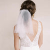 crystal embellished short tulle bridal veil by twigs and honey